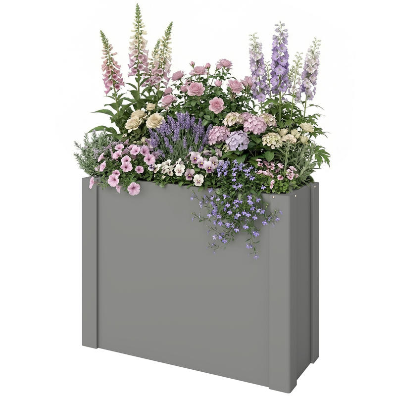 Garden Gloves - Jardinera Elevada Outsunny, Galvanizada, para Exteriores,