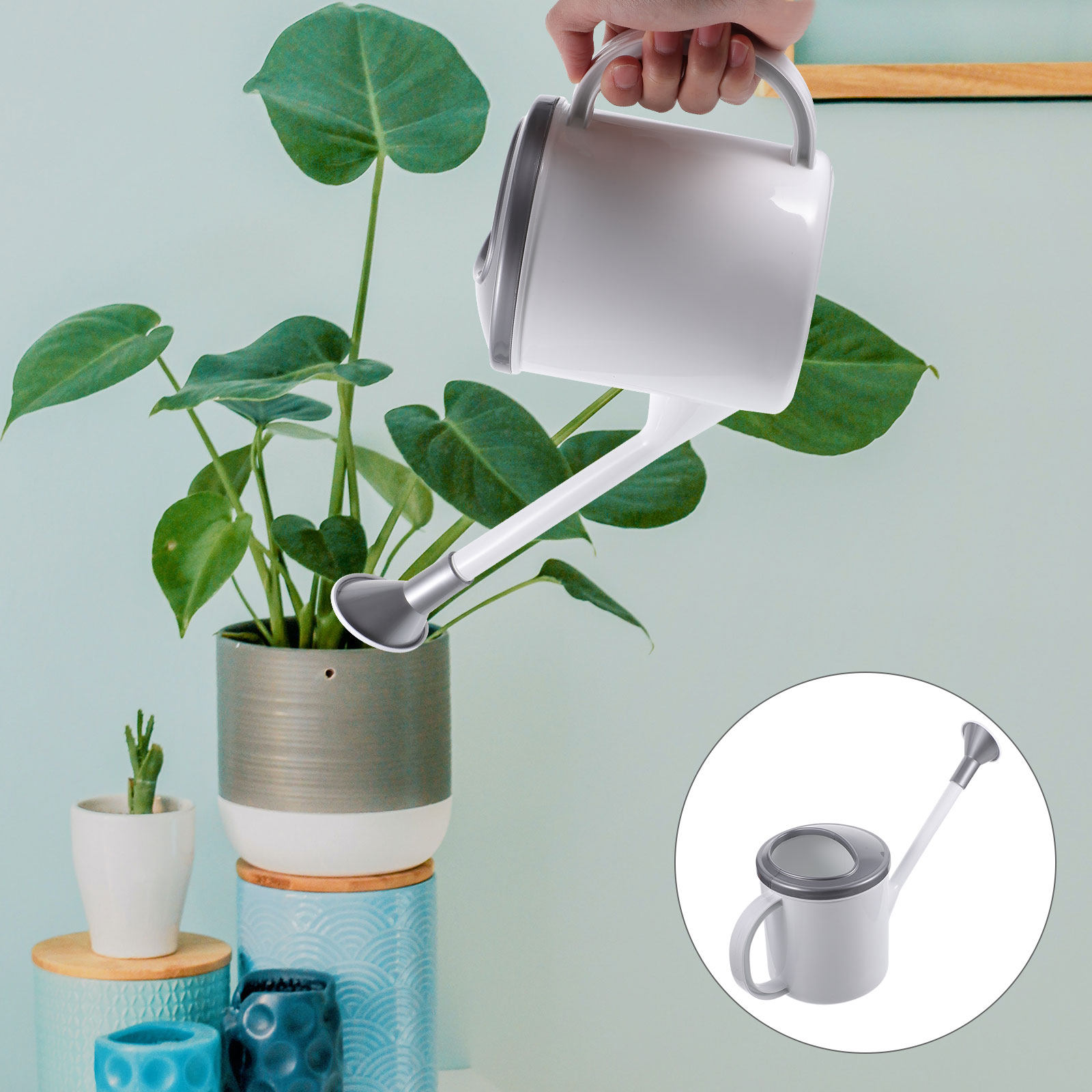 Watering Can - Regadera doméstica con boquilla larga, estabilidad