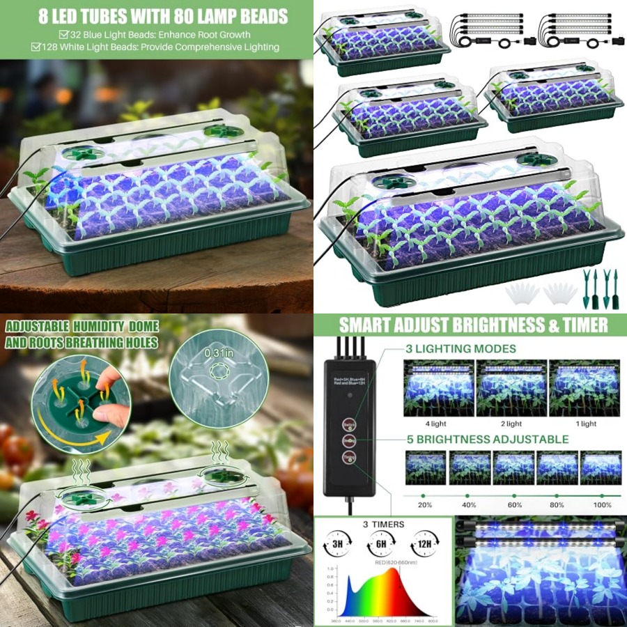 Seed Starter Tray - Paquete de Bandeja de Germinación con