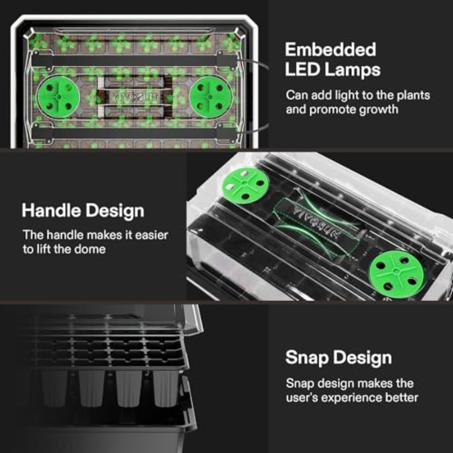 Paquete de 6 bandejas de germi - Seed Starter Tray reseña y precio