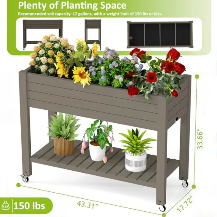 Cama de jardín elevada con pat - Self Watering Planter reseña y precio