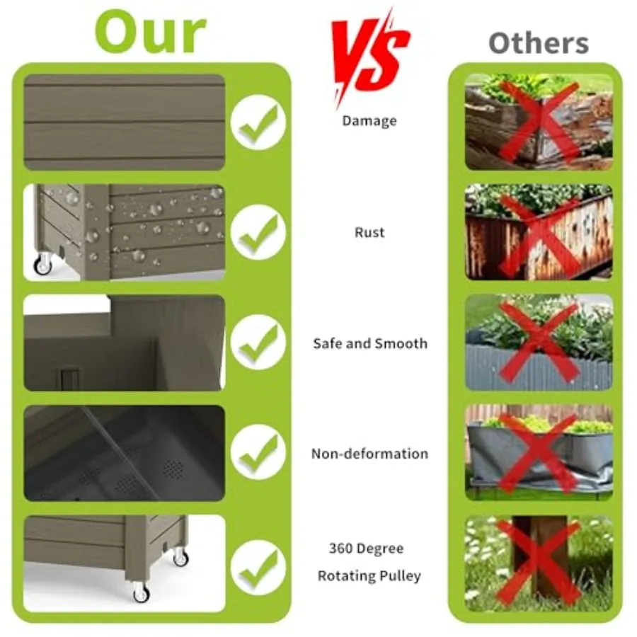 Cama de jardín elevada con pat - Self Watering Planter reseña y precio