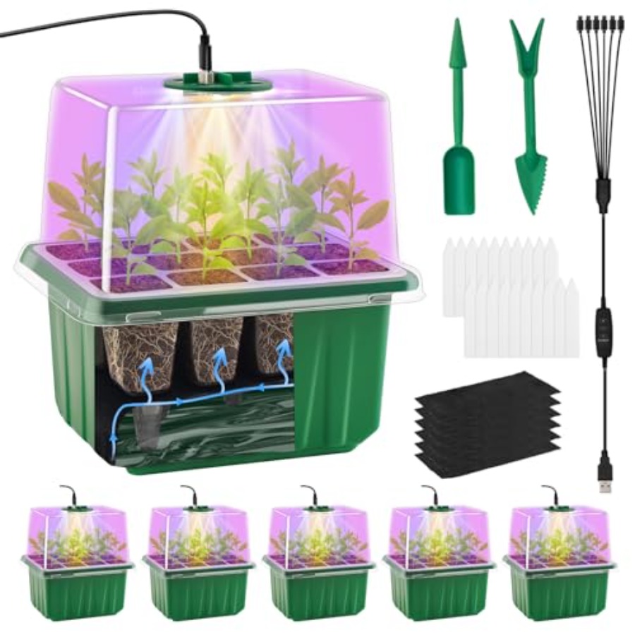 Bandeja de germinación con luz - Seed Starter Tray reseña y precio