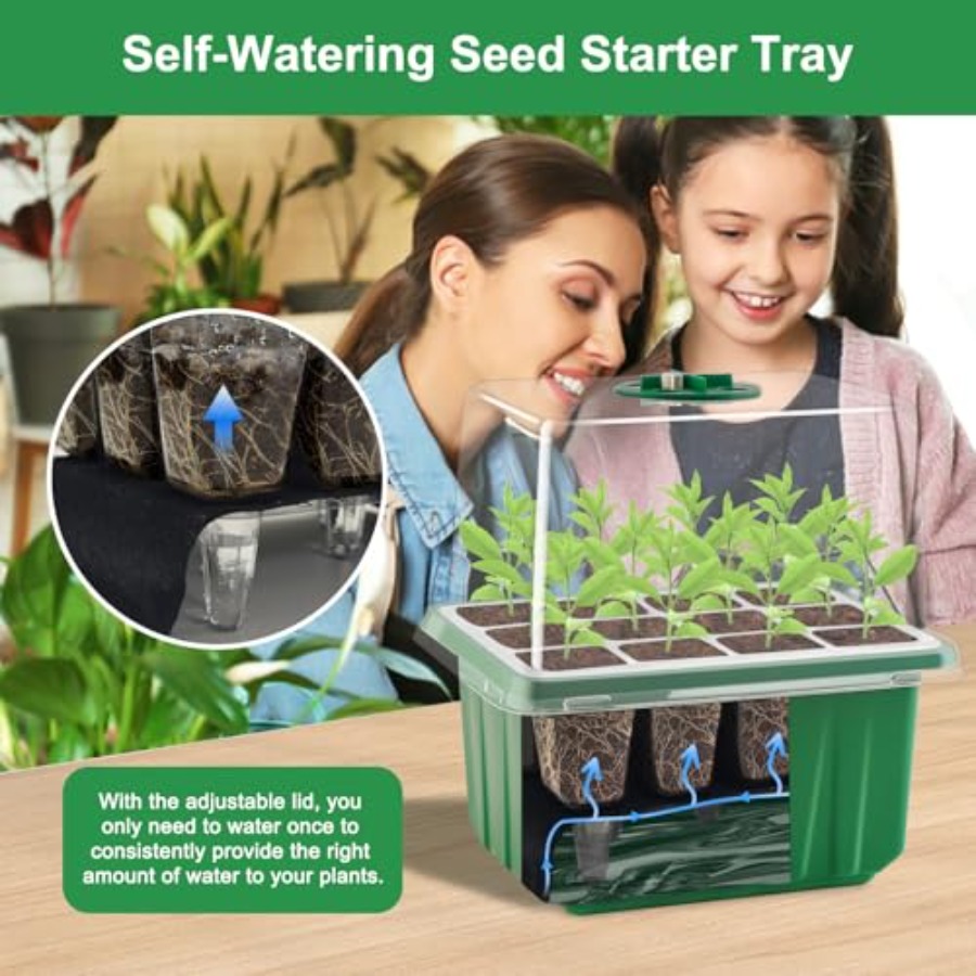 Bandeja de germinación con luz - Seed Starter Tray reseña y precio