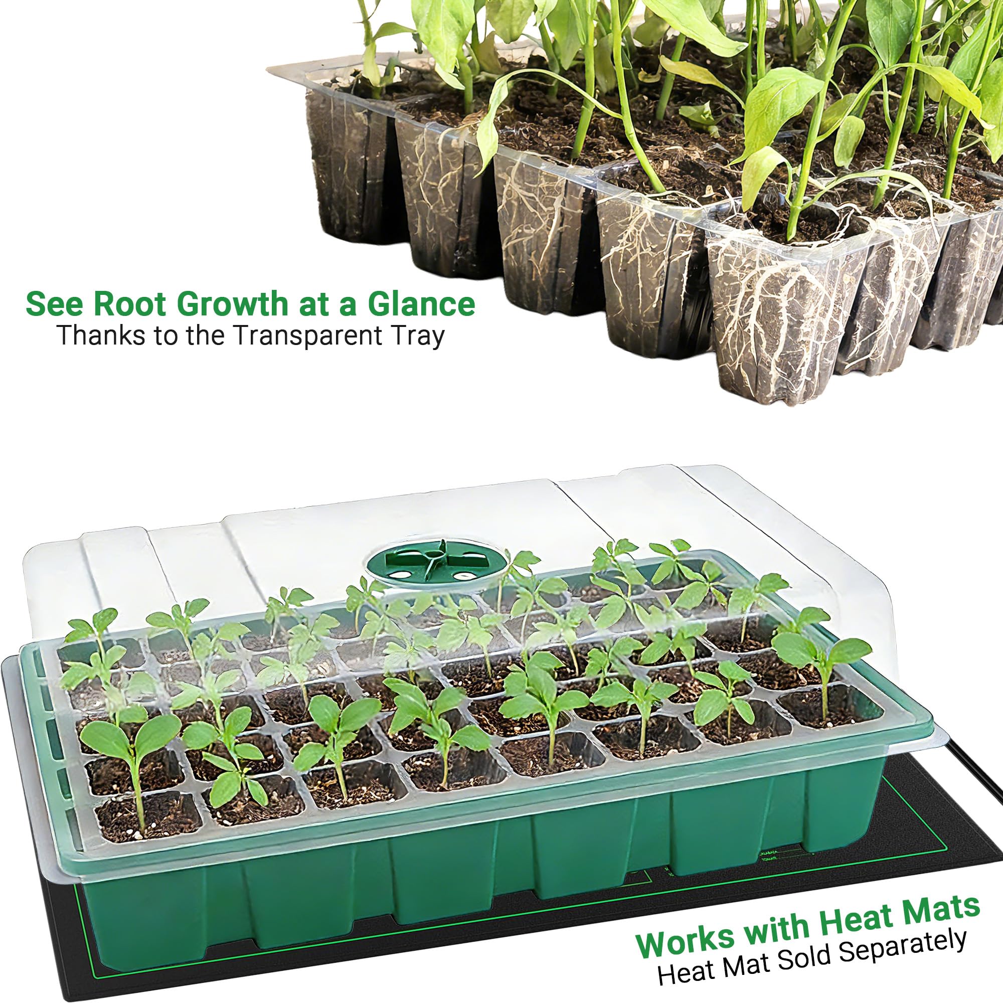Invernadero con cubierta trans - Seed Starter Tray reseña y precio