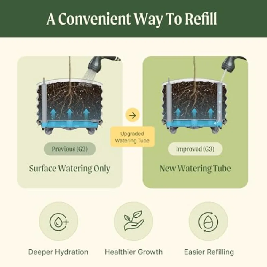 Macetero rodante para árboles  - Self Watering Planter reseña y precio