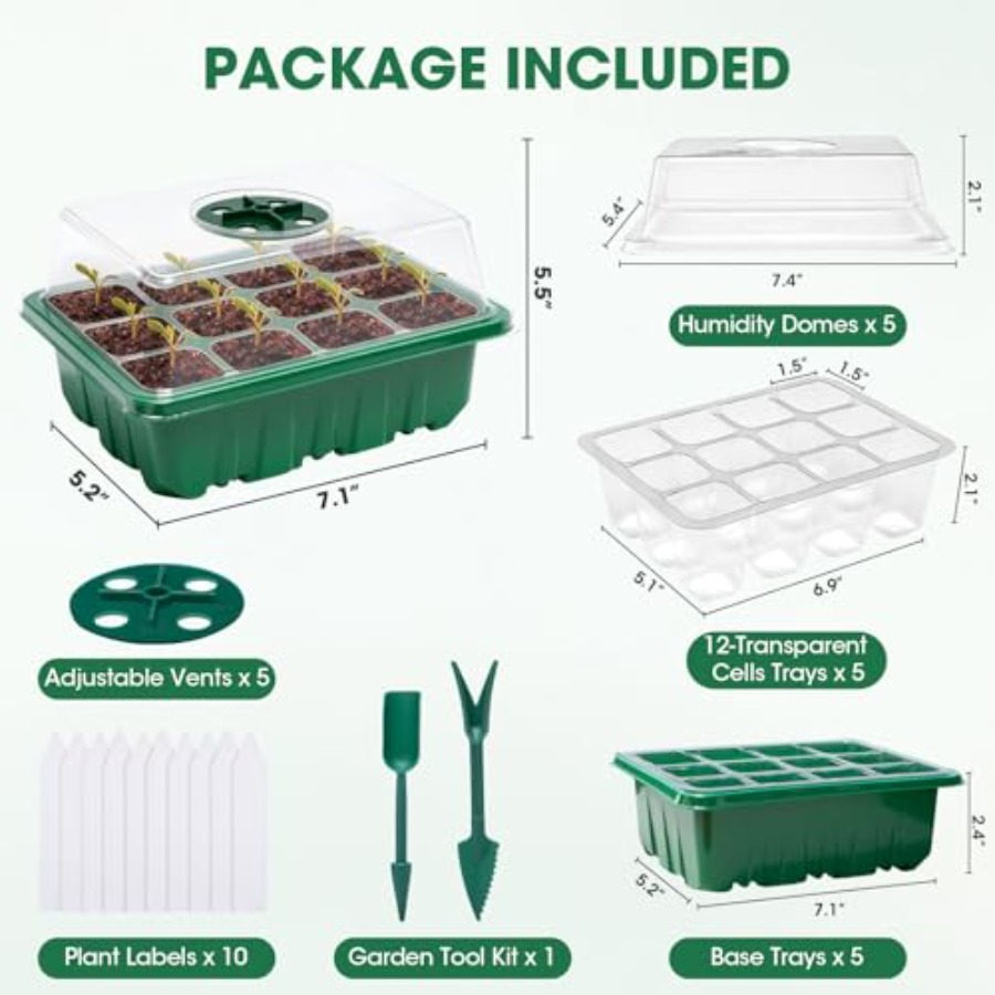 Paquete de 5 Bandejas de Germi - Seed Starter Tray reseña y precio