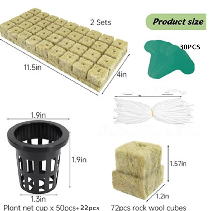 Paquete de 72 cubos de lana de - Hydroponic Kit reseña y precio
