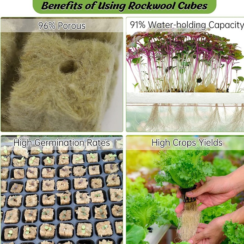 Paquete de 72 cubos de lana de - Hydroponic Kit reseña y precio