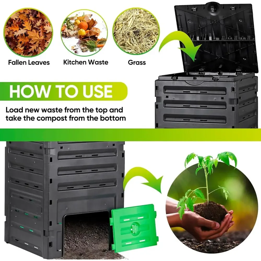 Compostador de Jardín con Capa - Compost Bin reseña y precio